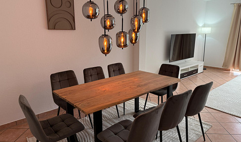 Furnished house, holiday home with underfloor heating.