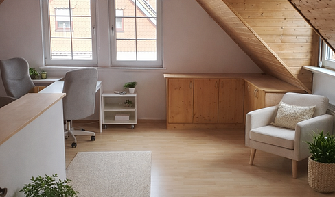 2-bedroom apartment, cozy living with a large rooftop terrace.