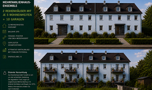 Attractive multi-family house with 10 apartments and 10 garages, located in Castrop-Rauxel.