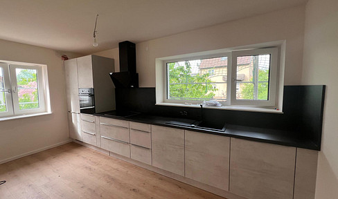 First occupancy after complete renovation: Beautiful 3.5-room apartment with fitted kitchen, fireplace, garden, and more...