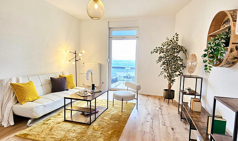 Dreamlike 4-room apartment with a panoramic view of the Frankfurt skyline. No commission fees!