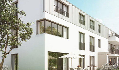 Neubau‑3‑Zimmer‑Wohnung in ruhiger Lage mit 2 Bädern und Süd-Loggia