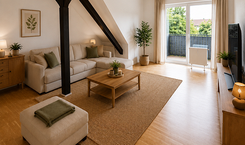 Family-friendly 4-room apartment with balcony, fitted kitchen, and a quiet location.