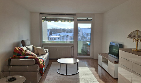 Bright 2-room apartment, excellent location in Bonn-Duisdorf, balcony, underground parking space, 69 square meters, newly furnished, first occupancy.