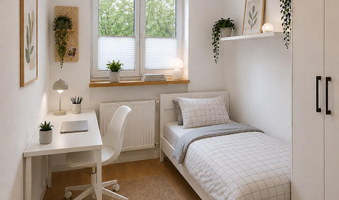 🔥 Möbliertes Zimmer 595 € all Inclusive | Große Dachterrasse 🌿