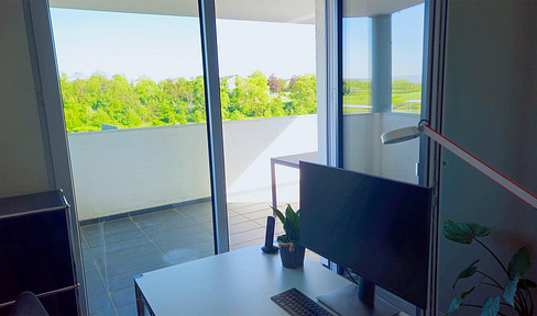 Modern office space with a balcony and panoramic views in Mainz-Hechtsheim.