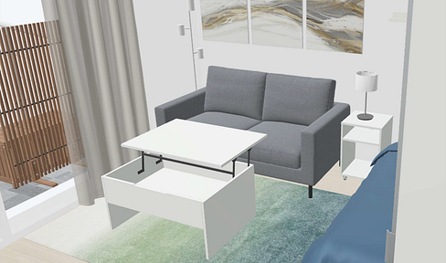 Furnished studio apartment with balcony, available soon – everything included.