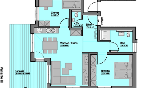 Stilvolle Erdgeschosswohnung mit 3 flexiblen Grundrissvarianten – 2,5 oder 3,5 Zimmer möglich