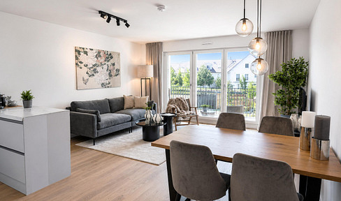 STILVOLLE 3,5-ZIMMER-NEUBAUWOHNUNG MIT GROSSEM SÜDBALKON UND PANORAMABLICK