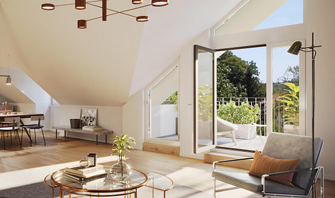 *BEZUGSFERTIG* ELEGANTE 4-ZIMMER-WOHNUNG MIT LOFT-CHARAKTER, GESCHÜTZTER DACHTERRASSE UND BALKON