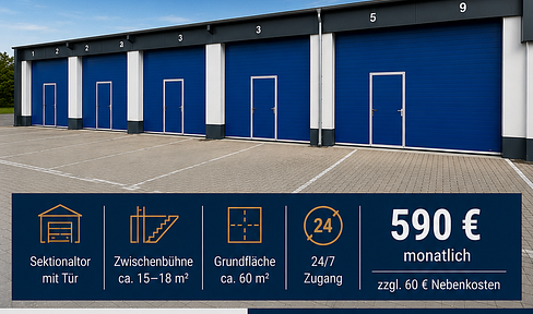 Workshop / Storage hall / Classic car garage - approximately 75 m2, with a lift - located in 77815 Bühl-Ottersweier.
