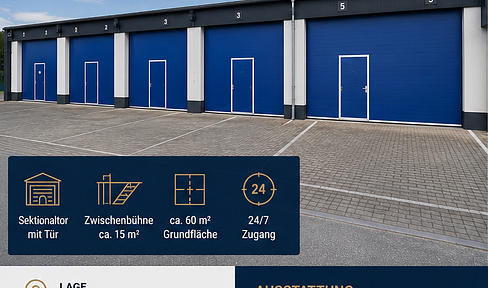 Werkstatt / Lagerhalle / Oldtimergarage - ca. 75 m2 mit Bühne - 77815 Bühl-Ottersweier