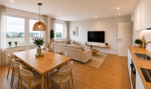 Modernly renovated 4-room apartment with a beautiful view, located in a central area of Fürstenfeldbruck, available soon.