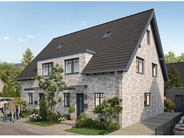 Modern, newly built semi-detached house.