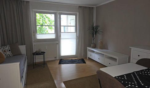 Möbliertes 1-Zimmer-Apartment mit Balkon – ab sofort bezugsfrei