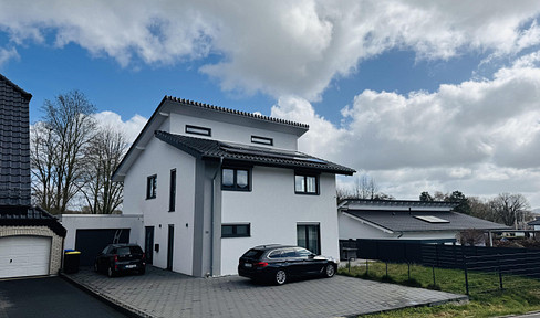 Modern single-family home with energy-efficient technology.