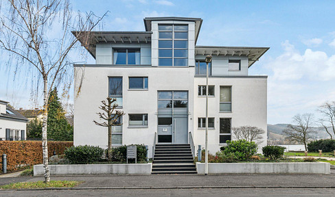 Exclusive apartment with a view of the Rhine and convenient access to a park.