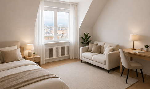 First occupancy: 2-person shared apartment with a view in a prime location. Perfect transport links and close to Sonnbergmarkt.