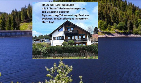 HAUS-SCHLUCHSEEBLICK mit 3 Premium (Ferien)Wohnungen in Schluchsee/Schwarzwald, inkl. Inventar