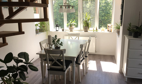 Rare maisonette apartment with its own entrance | Loft-style living | 3 terraces or balconies | Prime location in Hennef.