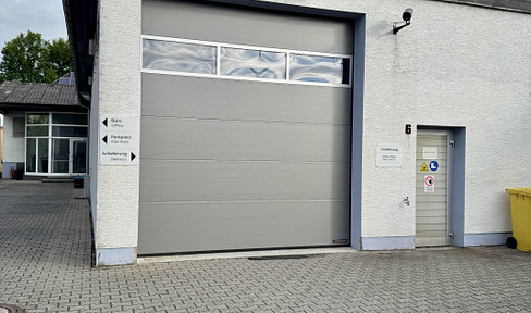310 m² workshop hall + 250 m² office/social area – fully equipped, close to the A45 motorway.