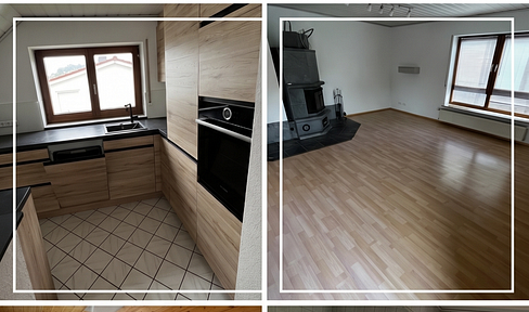 Bright, spacious 3.5-room attic apartment with a balcony, heat pump, and photovoltaic system.