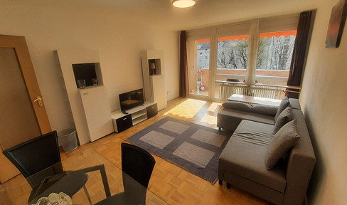 Bright 2-room apartment on the 3rd floor with a south-facing balcony.