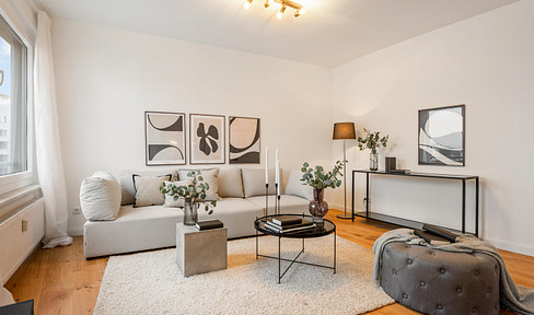 Available: 2-room apartment + parking space in a central location, near the European Quarter.