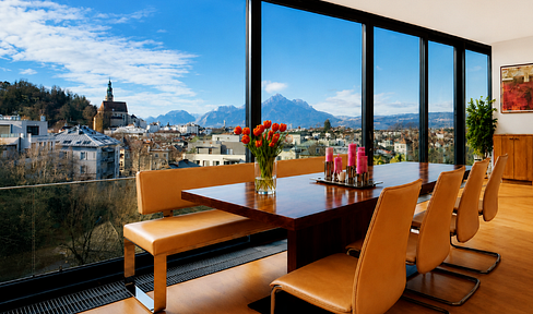 Ein Penthouse im Zentrum von Salzburg: exklusives Wohnen für das anspruchsvolle Paar mit Home Office