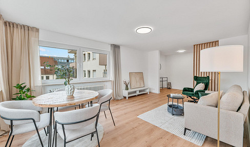 Provisionsfrei: Komplett sanierte 3-Zimmer-Wohnung mit 2 Balkonen & TG nahe Altstadt Leonberg