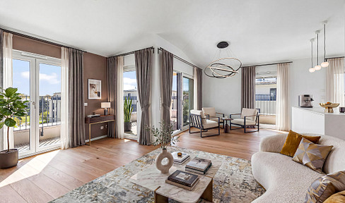 Exklusives Wohnen in Taufkirchen: Penthouse mit Alpenblick