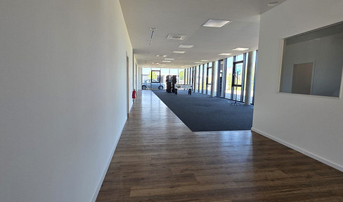 Modern, bright office space with 5 parking spaces, representative, accessible, and available immediately.