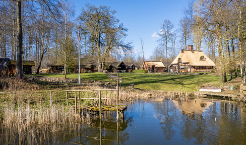 Thatched roof - Property in a secluded location, 7315 square meters of garden land. Thatched roof house, country house, half-timbered house, estate.