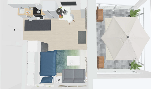 Studio-Appartement mit Balkon in Viersen-Ummer