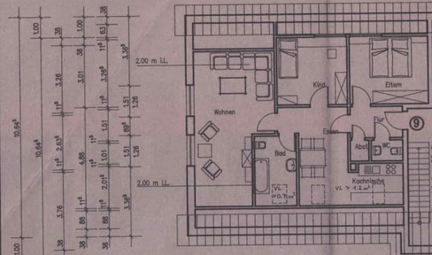 Dachgeschosswohnung ca. 74qm - 3 Zimmer in Schüttorf