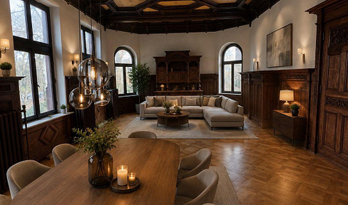 Stylish loft apartment in an Art Nouveau villa.
