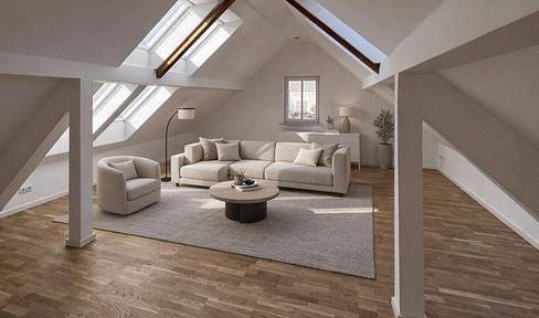 2 Zi. Dachgeschoß-Studio von Privat o. Provision