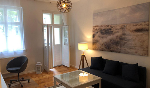 Furnished, cozy, and quiet 2-room apartment with a balcony, located in the protected historical ensemble of P. Berg.