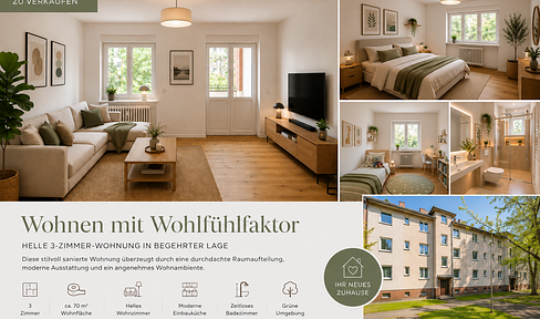 High-quality renovated 3-room apartment in a rare and desirable residential building.