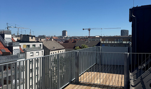 First occupancy: City penthouse apartment with a 12 square meter balcony and views over Vienna.