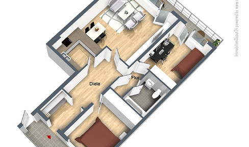 3-room apartment in a well-maintained multi-family building. **Environmentally friendly and CO2-neutral pellet heating system.**