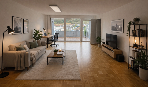 Furnished two-room apartment / business apartment with a distant view.