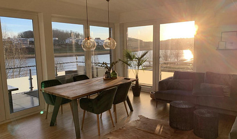 Exklusive 3,5 Zimmer Wohnung, Phoenixsee 1. Reihe, frontale Seesicht