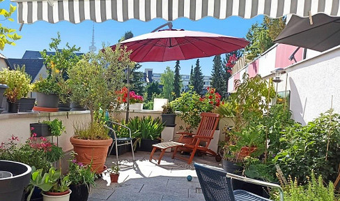 3-Zi-Maisonette-Wohnung, zentral, sonnig, gr. Terrassen