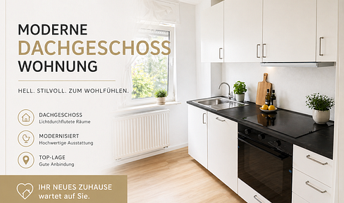 First occupancy after renovation! Beautiful, bright 3-room apartment in the Stuttgart district of Stammheim.