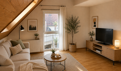 Wohnen mit Hausgefühl: Helle Maisonette mit Galerie, Balkon & Tiefgarage