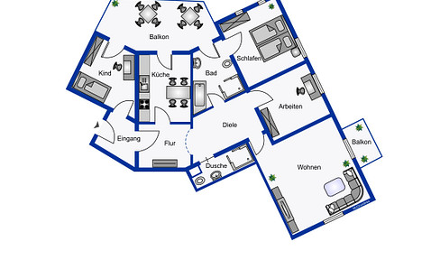 4 -Raum-Wohnung mit 2 Balkonen und hoher Denkmal-AfA