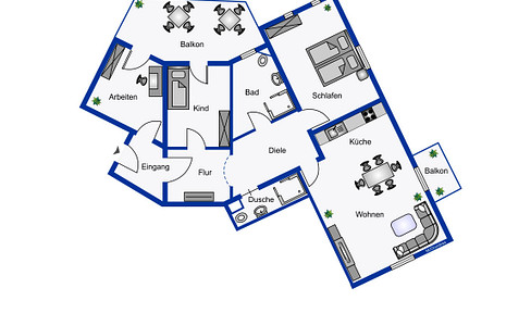 4-room apartment with 2 balconies and a high depreciation rate due to its historical significance.