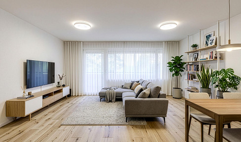 Modern, bright 2.5-room apartment with a balcony, available for the first time after a complete renovation, and no agency fees.