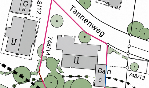 Building plot by the stream.